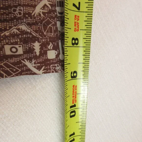 Columbia Camp Shirt Size M Burgandy Red Short Sleeve Bushcraft Motif - Picture 11 of 12